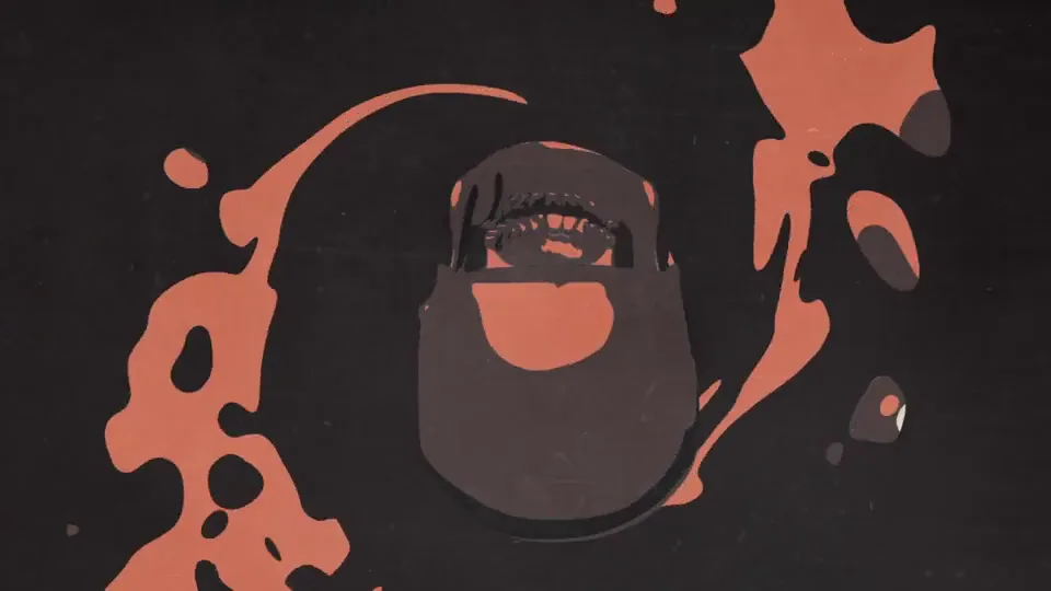 Head pulled into a visual vortex