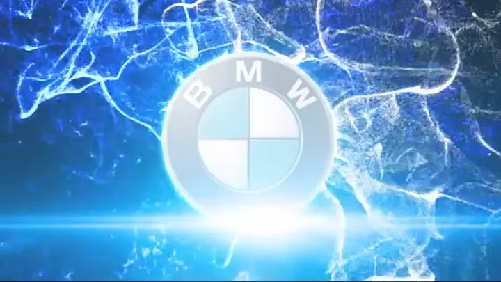 BMW 5 Event illuminated logo and blue VFX
