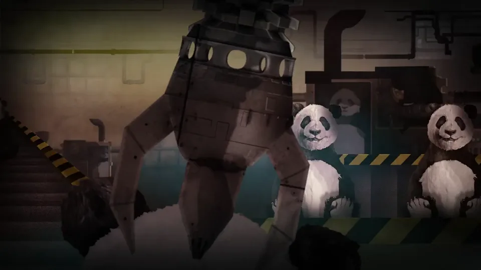 Artwork and compositing inside the panda production line