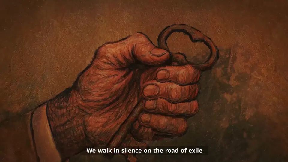 The old man holds the key to his home