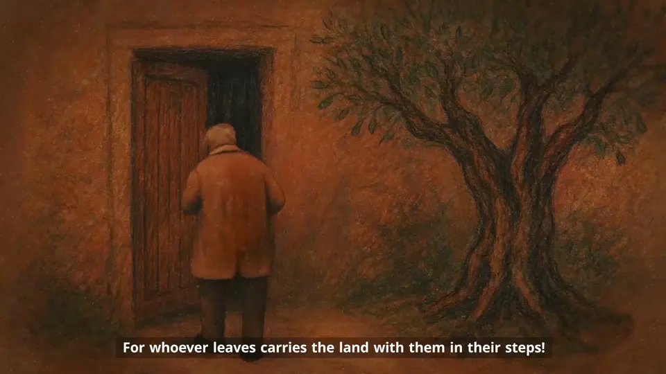 The old man leaves his home