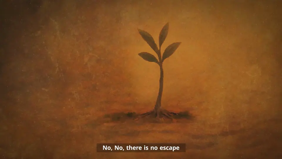 A new olive sprout grows from the soil